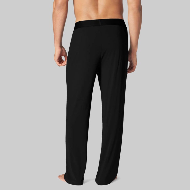 Tommy John Men's Second Skin Pajama Pants, Comfortable Soft with Pockets Sleepwear, Lounge, Yoga, Sweatpants for Men, Elastic Band Pajama Bottoms (Elastic Band, Black, Medium) - Image 3